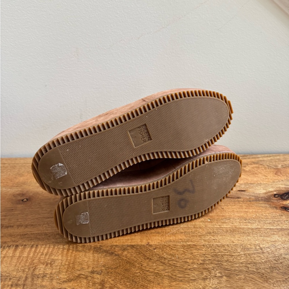 Eileen Fisher Suede Platform Loafer - Picture 8 of 11